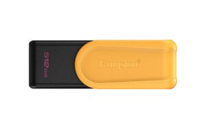 USB disk Kingston 512GB DT Exodia S, 3.2 Gen1, črn/rumen, z vrtljivim pokrovčkom