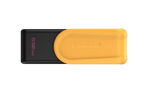 USB disk Kingston 512GB DT Exodia S, 3.2 Gen1, črn/rumen, z vrtljivim pokrovčkom