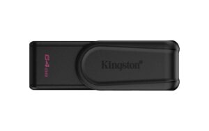 USB disk Kingston 64GB DT Exodia S, 3.2 Gen1, črn, z vrtljivim pokrovčkom