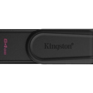USB disk Kingston 64GB DT Exodia S, 3.2 Gen1, črn, z vrtljivim pokrovčkom