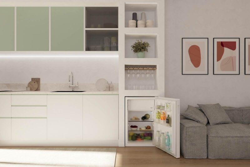 Hladilnik CANDY CNOQ2S58EW, 85 cm, E