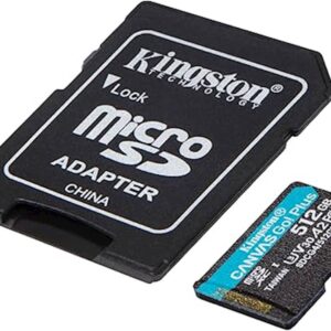 SDXC KINGSTON micro 512GB Canvas GO Plus, 200/160MB/s, C10, UHS-I, U3, V30, A2, adapter