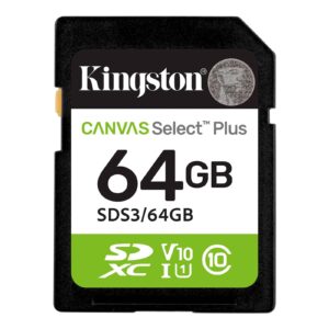 SDXC KINGSTON 64GB CANVAS Select Plus, 100MB/s, UHS-I, U1, V10