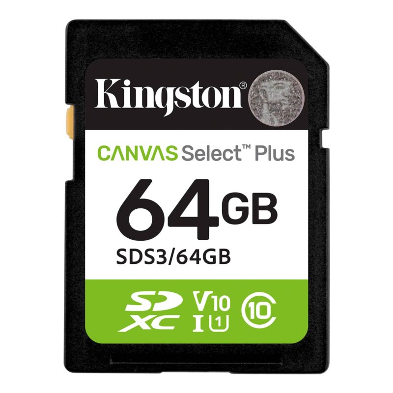SDXC KINGSTON 64GB CANVAS Select Plus, 100MB/s, UHS-I, U1, V10