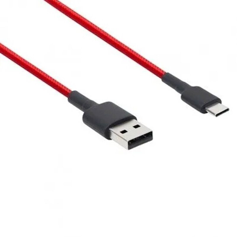 Xiaomi Mi USB-C na USB-A pleten kabel 1m Rdeč