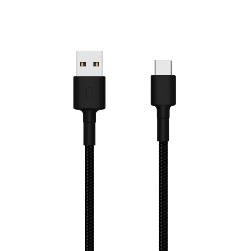 Xiaomi Mi USB-C na USB-A pleten kabel 1m črn Xiaomi Mi USB-C na USB-A pleten kabel 1m črn
