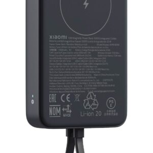 Xiaomi 33W magnetna prenosna baterija 10000 Črn, 7.5W brezžično, 30W žično polnjenje