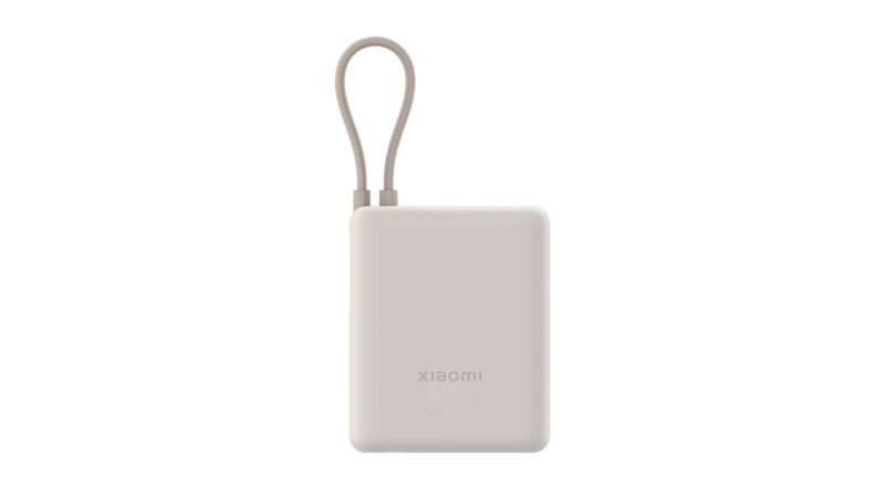 Xiaomi 33W Power Bank 10000 mAh Bež, 1x USB-A, 1x USB-C, integriran kabel USB-C