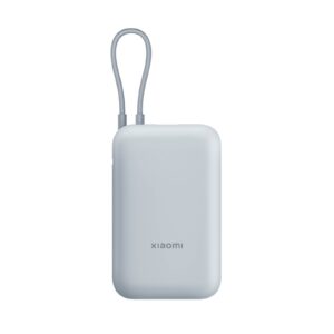 Xiaomi Power Bank 10000mAh (vgrajen kabel) Moder, max 22,5W moči, USB-A, USB-C, Integriran USB-C