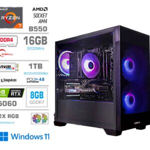 Računalnik PCX Exton R7 5700X 16GB 1TB RTX5060 W11