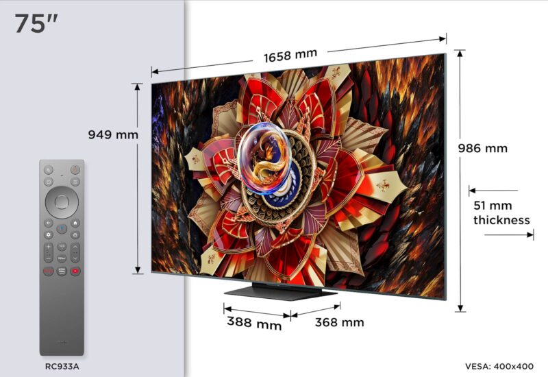 TCL 4K QD-MINI LED HDR PREMIUM 75C9K
