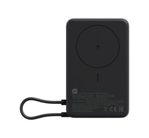 Xiaomi Magnetni Power Bank 10000mAh s stojalom, indikator baterije, 33W izhod, Črn