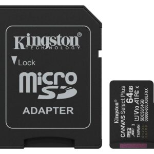 SDXC KINGSTON MICRO 64GB CANVAS SELECT Plus, 100MB/s, C10, UHS-I, U1, V10