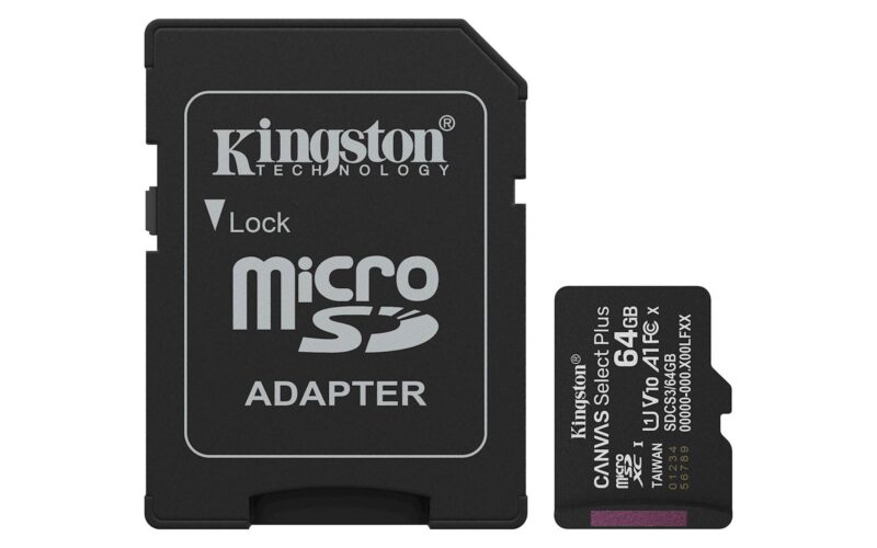 SDXC KINGSTON MICRO 64GB CANVAS SELECT Plus, 100MB/s, C10, UHS-I, U1, V10