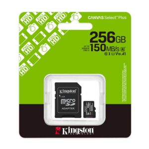 SDXC KINGSTON MICRO 256GB CANVAS SELECT Plus, 150MB/s, C10, UHS-I, U1, V10