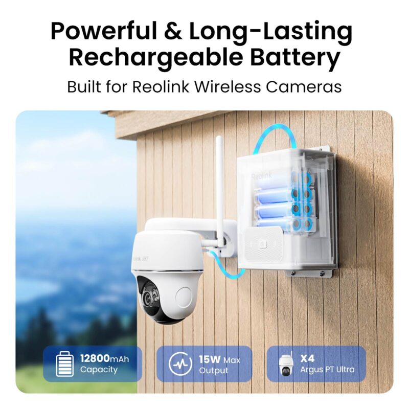 Reolink zunanja baterija  RLA-BP1, 12800mAh, IP67, združljivo z solarnimi paneli
