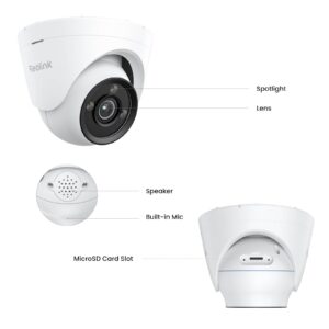 Reolink Ip Kamera serija P335X POE, 4K, 8MP, POE, ColorX, HDR, zaznavanje Vozil, oseb, živali.