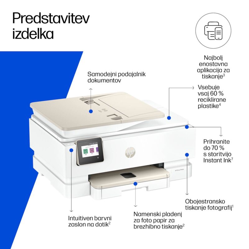Večfunkcijska brizgalna naprava HP Envy Photo 7930 AiO, Instant ink