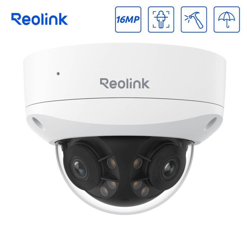 Reolink IP Kamera Duo serija P757 POE, 16MP, 180° stopinj, IK10 Odporna, Sled gibanja