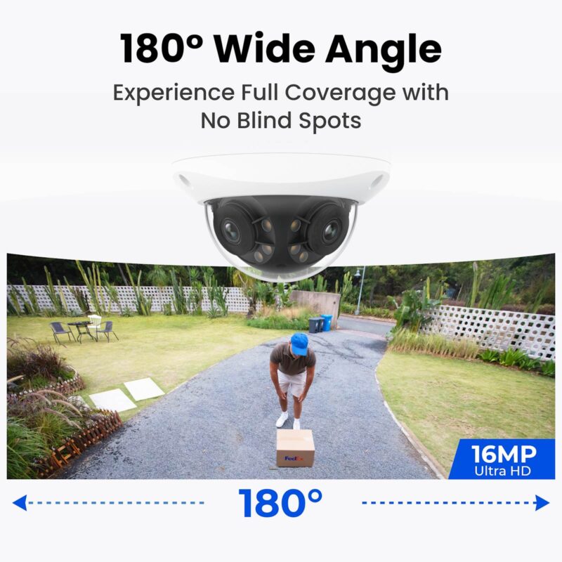 Reolink IP Kamera Duo serija P757 POE, 16MP, 180° stopinj, IK10 Odporna, Sled gibanja