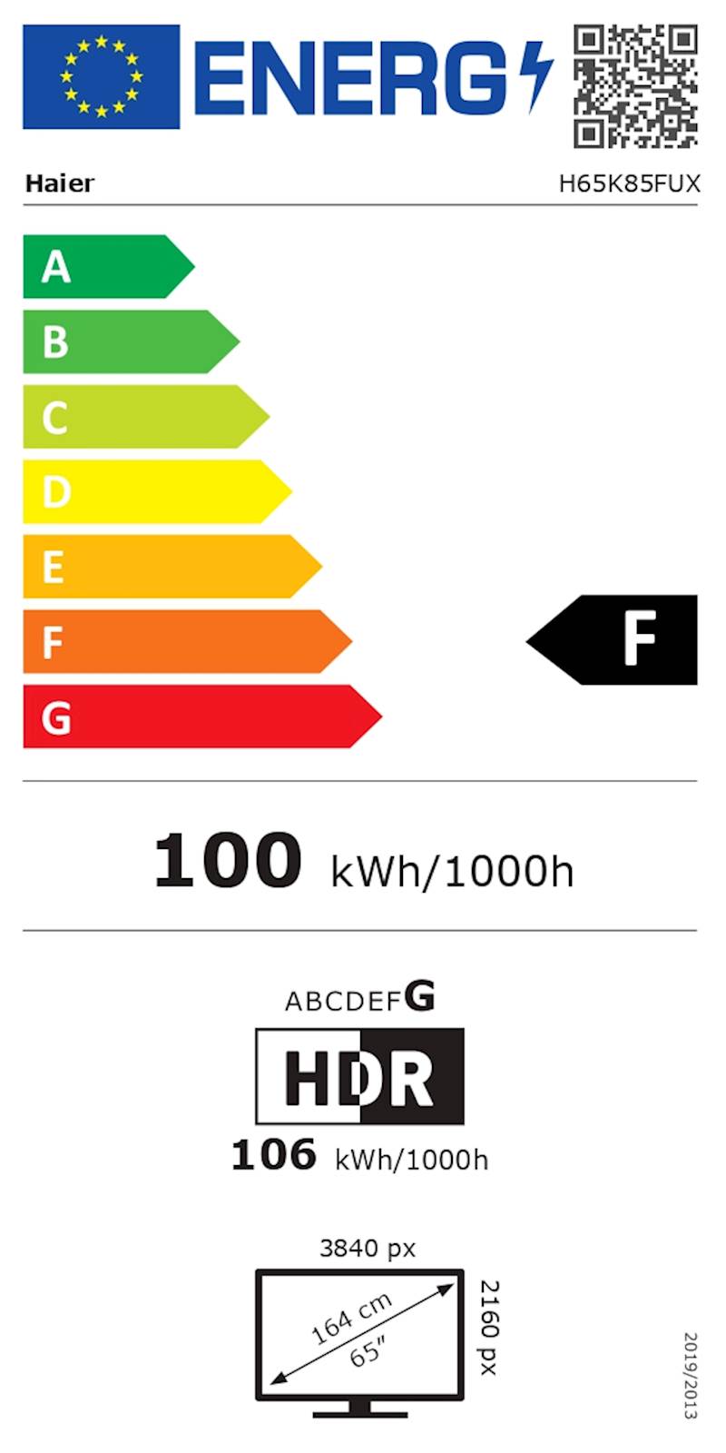 LED Haier H65K85FUX