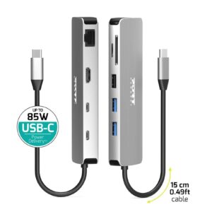 Priklopna postaja tip C,  9 v 1, 1x4K HDMI, 85W