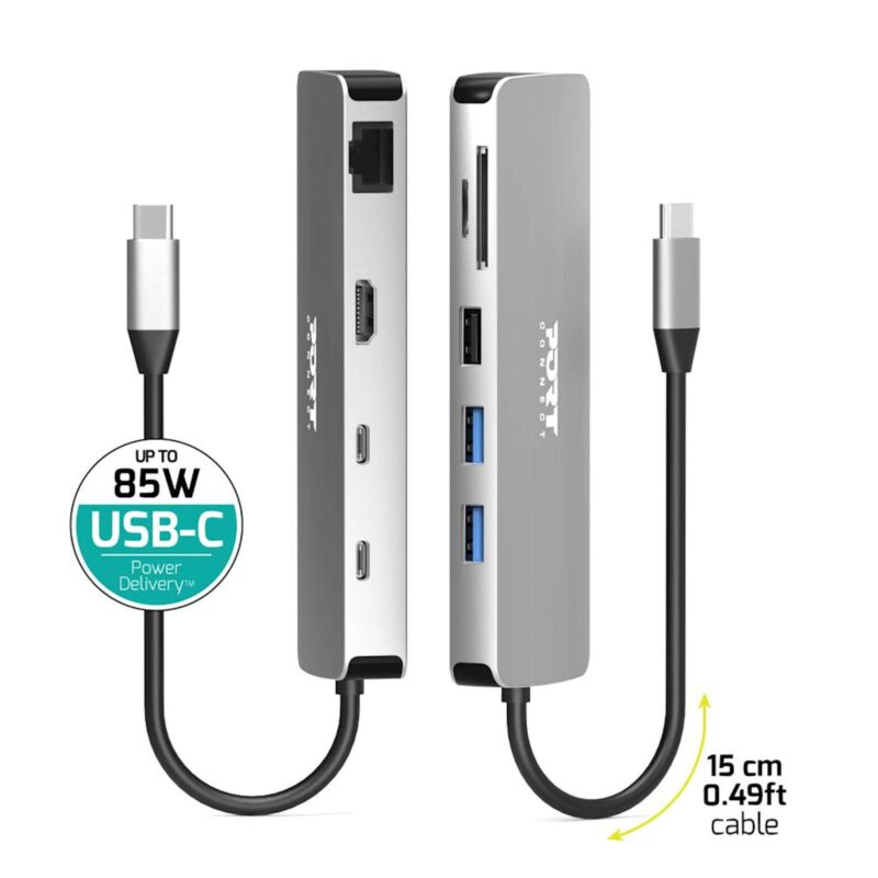 Priklopna postaja tip C,  9 v 1, 1x4K HDMI, 85W