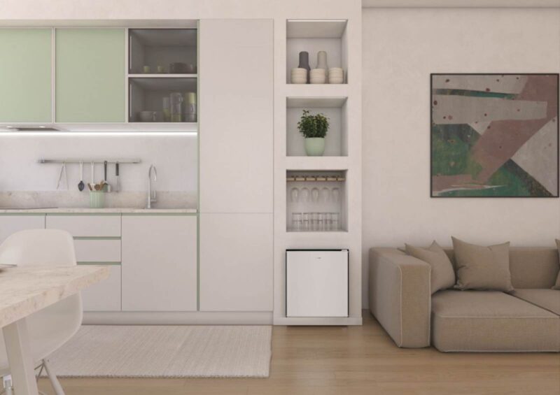 Hladilnik CANDY CHASD4351EWC, 51 cm, E (Mini bar)