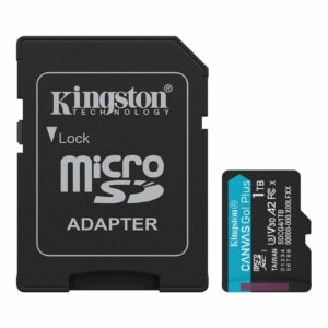 SDXC KINGSTON micro 1TB Canvas GO Plus, 200/160MB/s, C10, UHS-I, U3, V30, A2, adapter