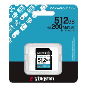 SDXC KINGSTON 512GB Canvas Go plus, 200/160MB/s, C10, UHS-I, U3, V30