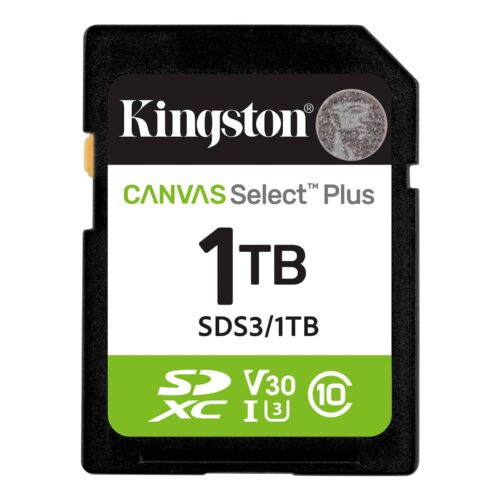 SDXC KINGSTON 1TB CANVAS Select Plus, 150MB/s, UHS-I, U3, V30 SDXC KINGSTON 1TB CANVAS Select Plus, 150MB/s, UHS-I, U3, V30