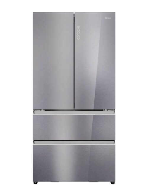 Hladilnik HAIER HFR79F19EFGK, 190 cm, E, 703 l, French Door, Srebrn steklo
