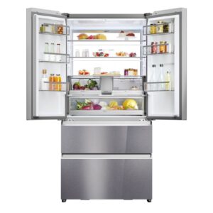 Hladilnik HAIER HFR79F19EFGK, 190 cm, E, 703 l, French Door, Srebrn steklo Hladilnik HAIER HFR79F19EFGK, 190 cm, E, 703 l, French Door, Srebrn steklo