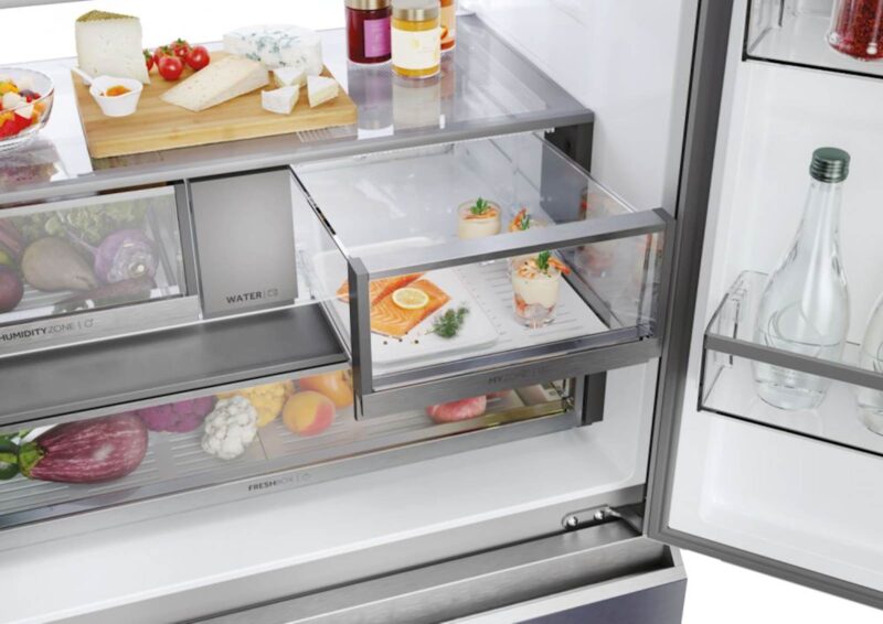 Hladilnik HAIER HFR79F19EFGK, 190 cm, E, 703 l, French Door, Srebrn steklo Hladilnik HAIER HFR79F19EFGK, 190 cm, E, 703 l, French Door, Srebrn steklo