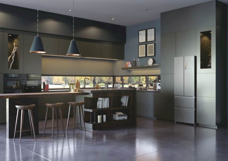 Hladilnik HAIER HB17FPAAA, 190,6 cm, E, 446 l, French Door, Inox