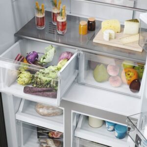 Hladilnik HAIER HCR3818ENPT, 181,5 cm, E, 467 l, 4-vratni, Temni inox