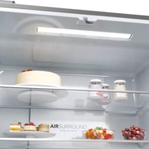 Hladilnik HAIER HCR3818ENPT, 181,5 cm, E, 467 l, 4-vratni, Temni inox