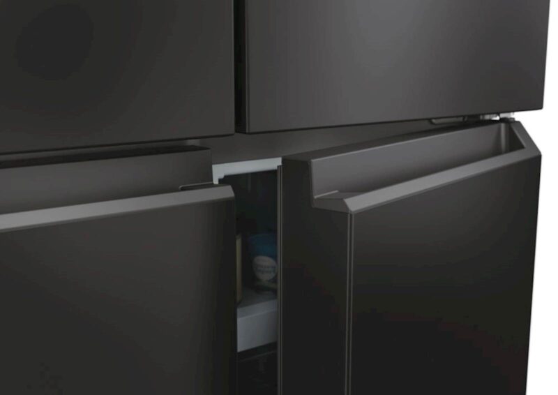 Hladilnik HAIER HCR3818ENPT, 181,5 cm, E, 467 l, 4-vratni, Temni inox