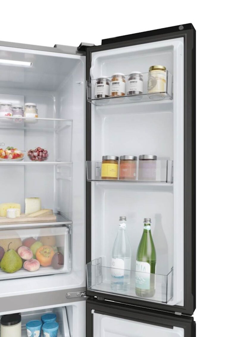 Hladilnik HAIER HCR3818ENPT, 181,5 cm, E, 467 l, 4-vratni, Temni inox