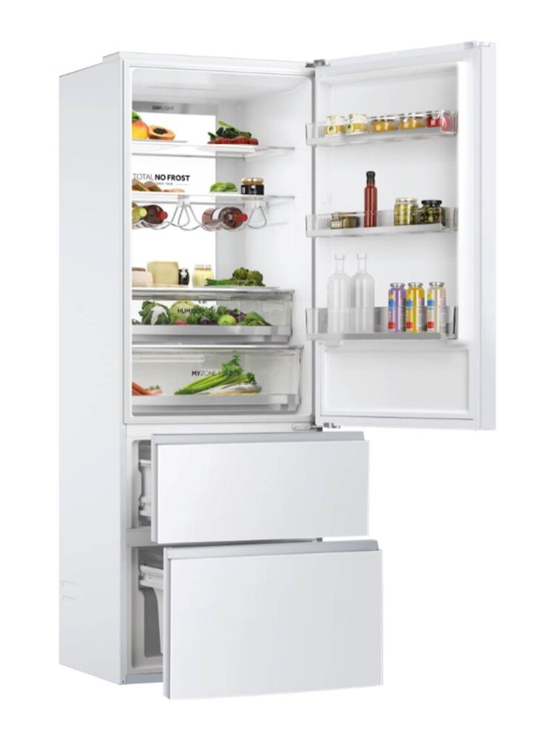 Hladilnik HAIER HTW7720DNGW, 200,6 cm, D, 483 l, French Door, bela steklo