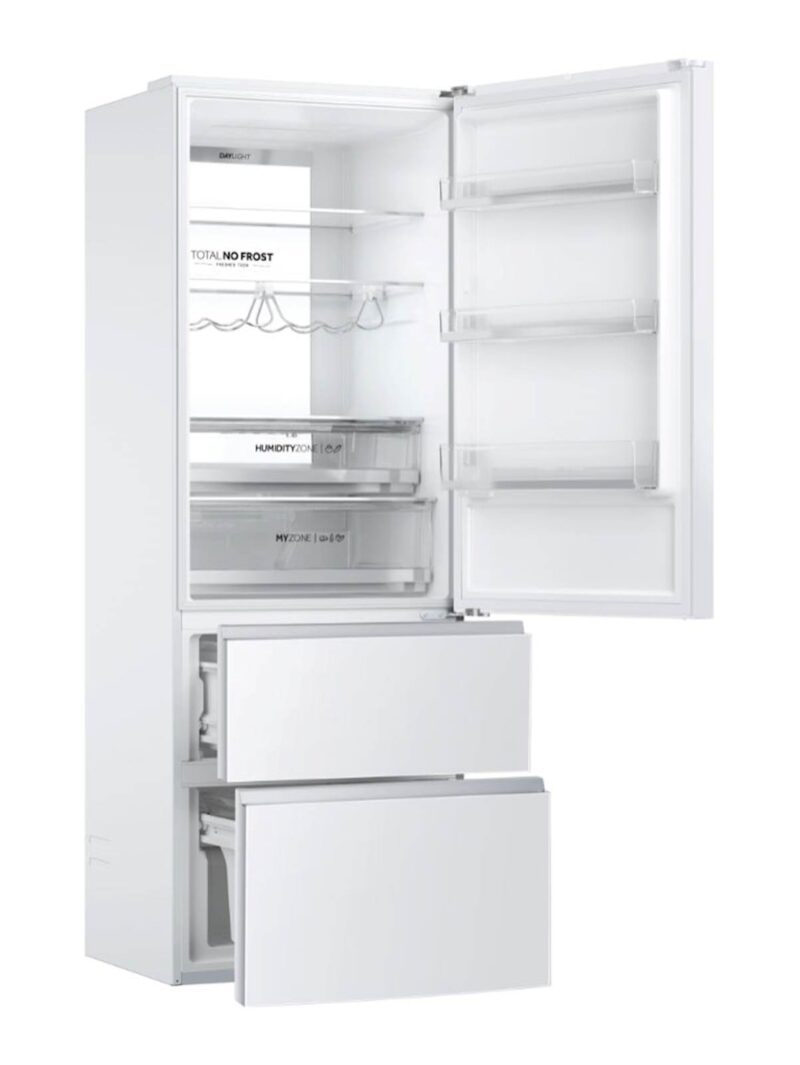 Hladilnik HAIER HTW7720DNGW, 200,6 cm, D, 483 l, French Door, bela steklo