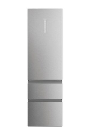 Hladilnik HAIER HTW5620DNMG, 205 cm, D, 414 l, 3-vratni, inox