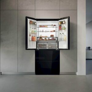 Hladilnik HAIER HFKR7819DNGB, 190 cm, E, 468 l, French Door, črna na steklu