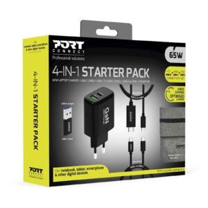 NAPAJALNIK PORT STARTER KIT 4 IN 1  65W GAN