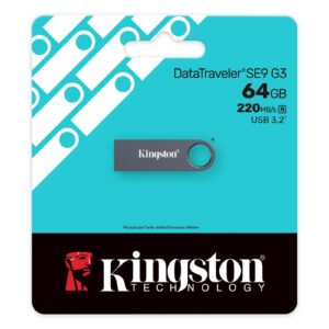 USB disk Kingston 64GB DT SE9 G3, 3.2, 220/100MB/s, kovinski, nikelj barva