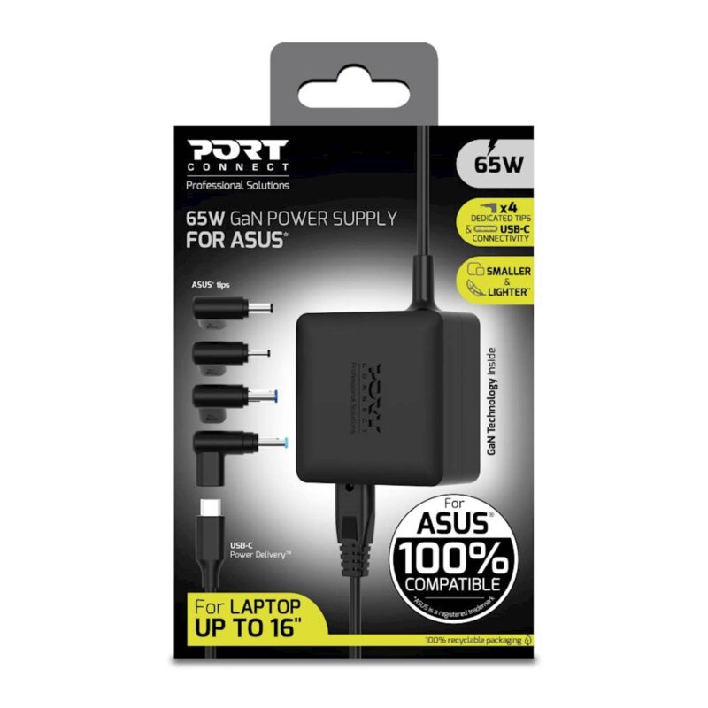 Napajalnik PORT GaN 65W Asus