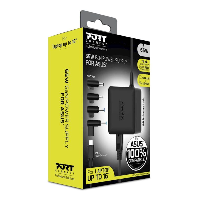 Napajalnik PORT GaN 65W Asus