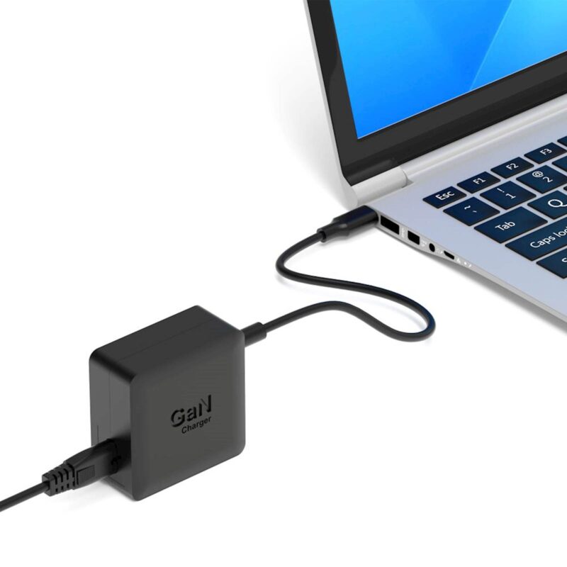 Napajalnik Port GaN 65W, Tip C, AC kabel EU