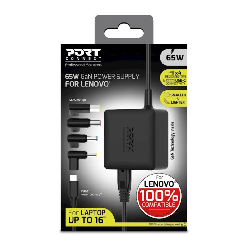 Napajalnik PORT GaN 65 W / Lenovo EU Napajalnik PORT GaN 65 W / Lenovo EU