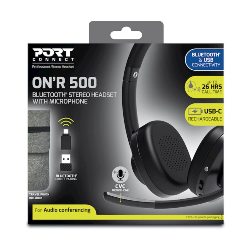 Slušalke stereo PORT Bluetooth Pro On'R 500